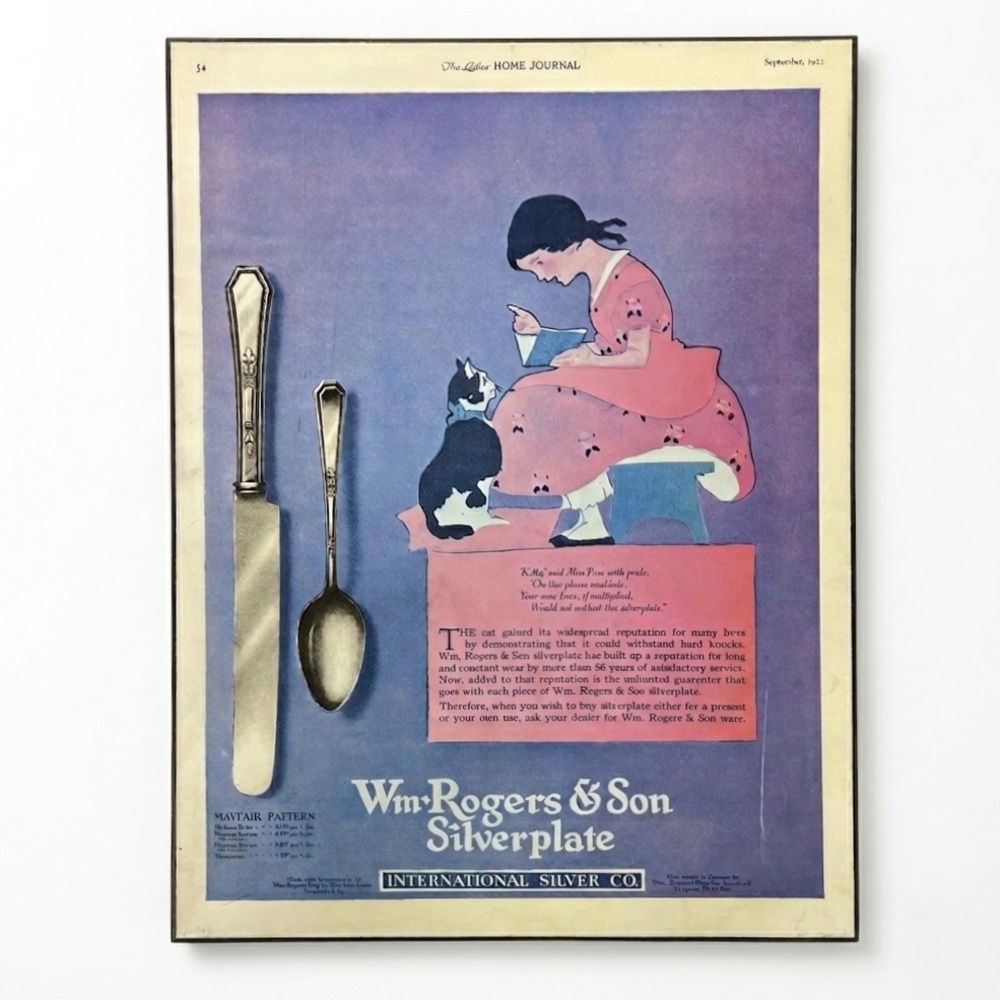 Old Advertisement ROGERS & SON 1923 Mayfair Silverplate Ad Dry Mount Art Print